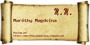 Maróthy Magdolna névjegykártya