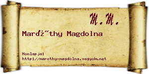 Maróthy Magdolna névjegykártya