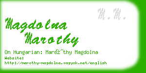 magdolna marothy business card